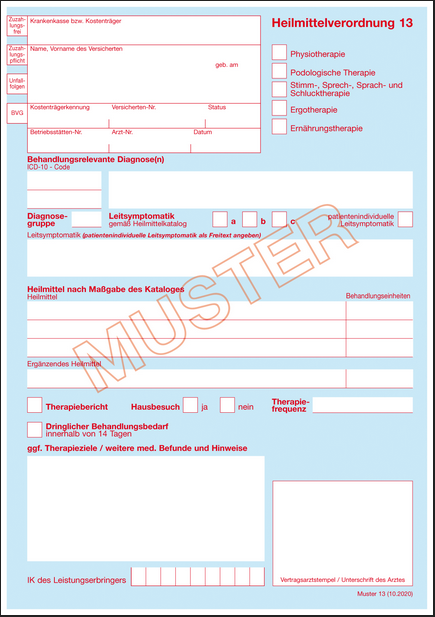 Heilmmittelverordnung 13 ab 2021